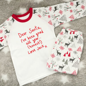Personalised Good All Year Children's Christmas Pyjamas from Not On The High Street