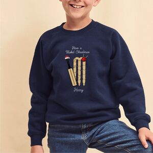 Personalised Kids Christmas Cricket Jumper from Not On The High Street