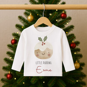 Personalised Kids Christmas T Shirt / Top Christmas Pudding from Not On The High Street