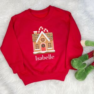 Personalised Kids Gingerbread House Christmas Jumper from Not On The High Street