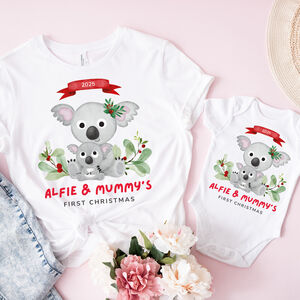 Personalised Mummy And Baby First Christmas T Shirt from Not On The High Street