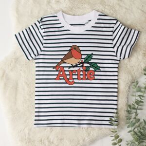 Personalised Robin Breton Christmas T Shirt from Not On The High Street