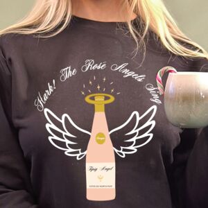 Personalised Rose Angel Wine Christmas Jumper from Not On The High Street