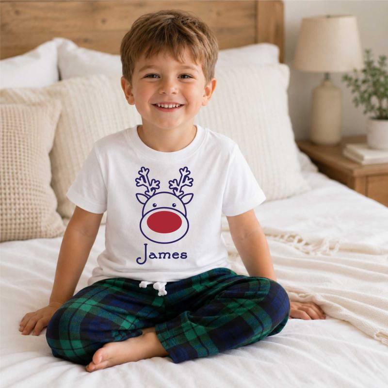Personalised Rudolph Reindeer Christmas Pyjamas Matching from Debenhams