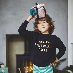 Personalised Santa's Little Helper Christmas Jumper from Not On The High Street