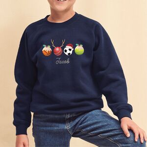 Personalised Sports Fan Kids Christmas Jumper from Not On The High Street