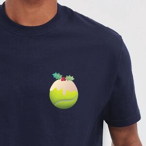 Personalised Tennis Christmas Pudding T Shirt from Not On The High Street