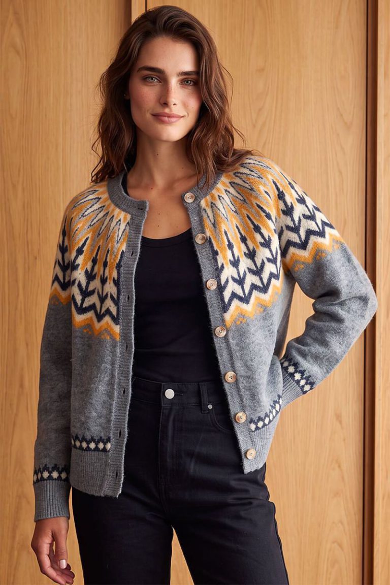 Petite Fairisle Buttoned Knit Cardigan Christmas jumper from Debenhams