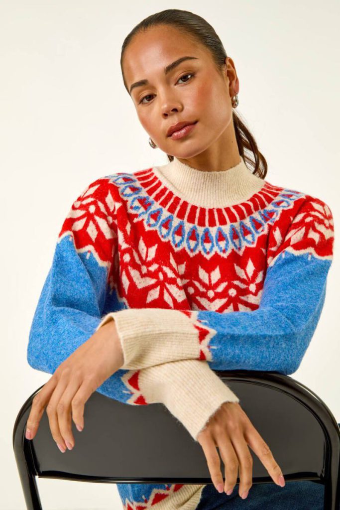 Petite Fairisle High Neck Knit Jumper Christmas jumper from Debenhams