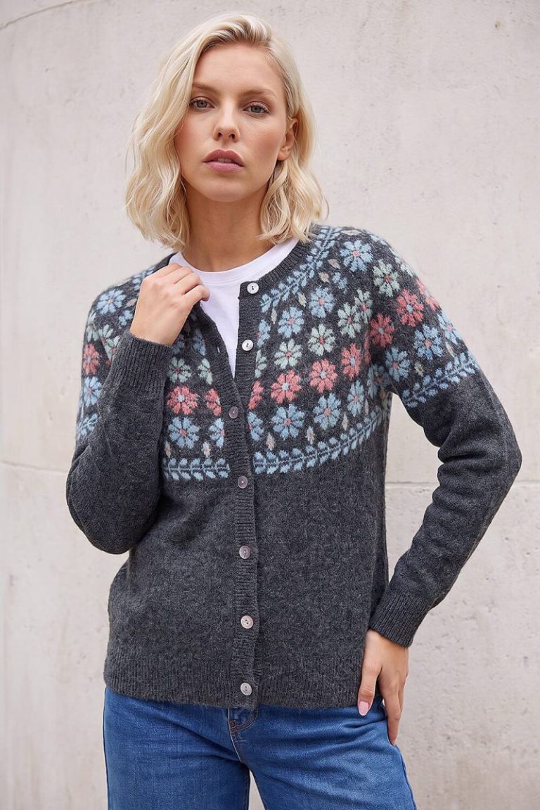 Petite Floral Fairisle Cardigan Christmas jumper from Debenhams