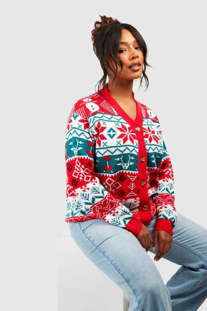 Plus Fairisle Christmas Cardigan from Debenhams