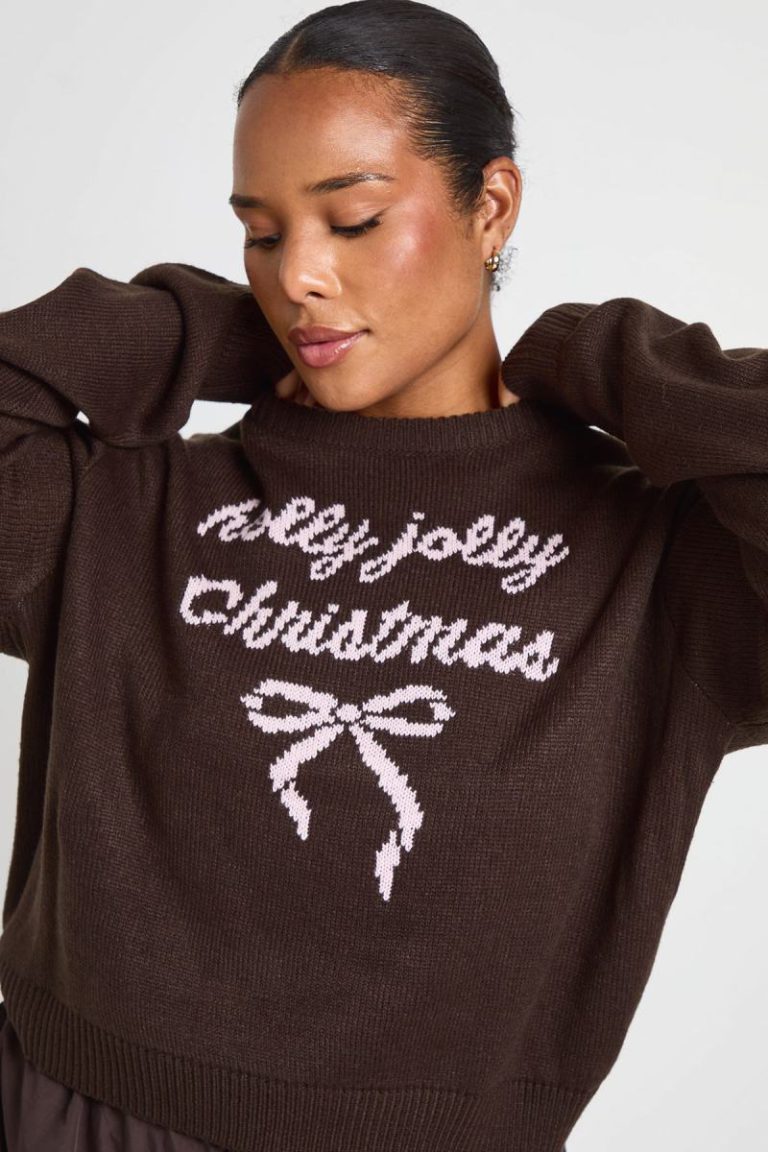 Plus Holly Jolly Crop Christmas Jumper from Debenhams
