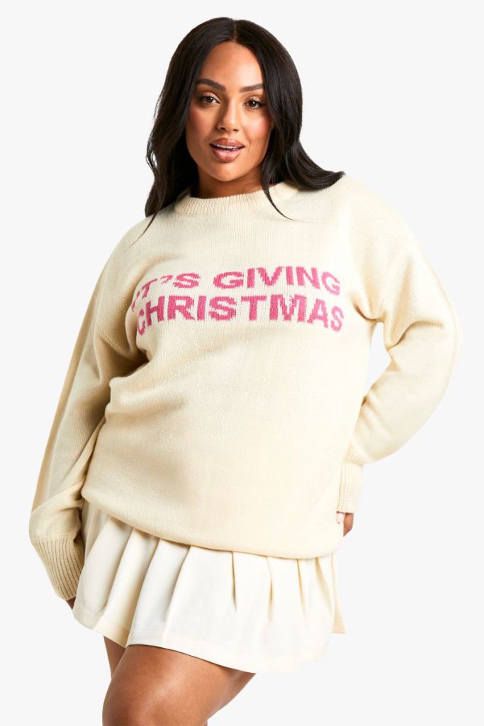 Plus Its Giving Christmas Jumper from Debenhams