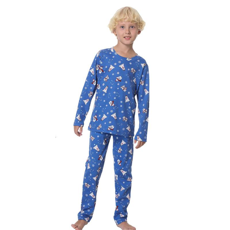 Polar Bear Long-Sleeved Christmas Long Pyjama Set from Debenhams