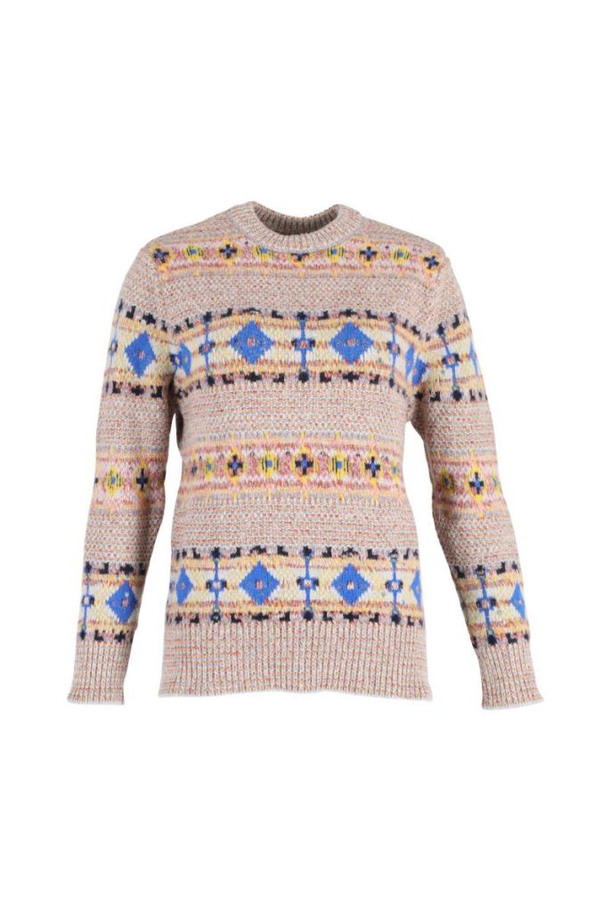 Preloved Fair Isle Knit Sweater in Multicolor Wool Christmas jumper from Debenhams
