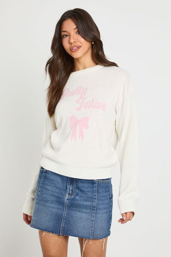 Pretty Festive Christmas Jumper from Boohoo