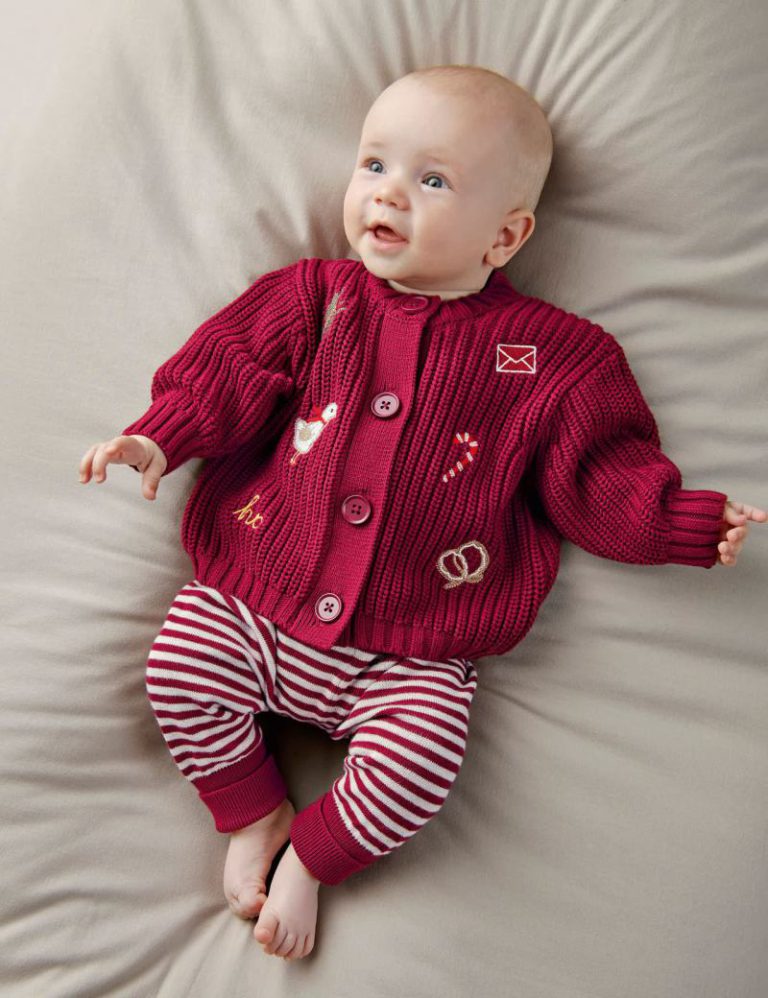 Pure Cotton Christmas Cardigan & Legging Set from Marks & Spencer