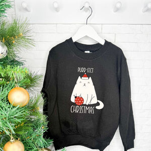 Purrfect Christmas Kid's Cat Christmas Jumper from Not On The High Street