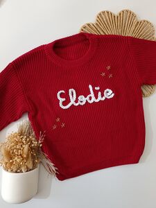 Red Name Christmas Jumper And Stars from Not On The High Street