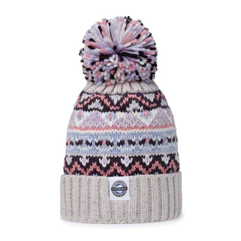 Reflective Fair Isle Knit Bobble Hat in Arctic Christmas jumper from Debenhams