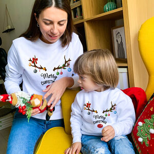 Reindeer Antler With Ornaments Christmas Jumper from Not On The High Street