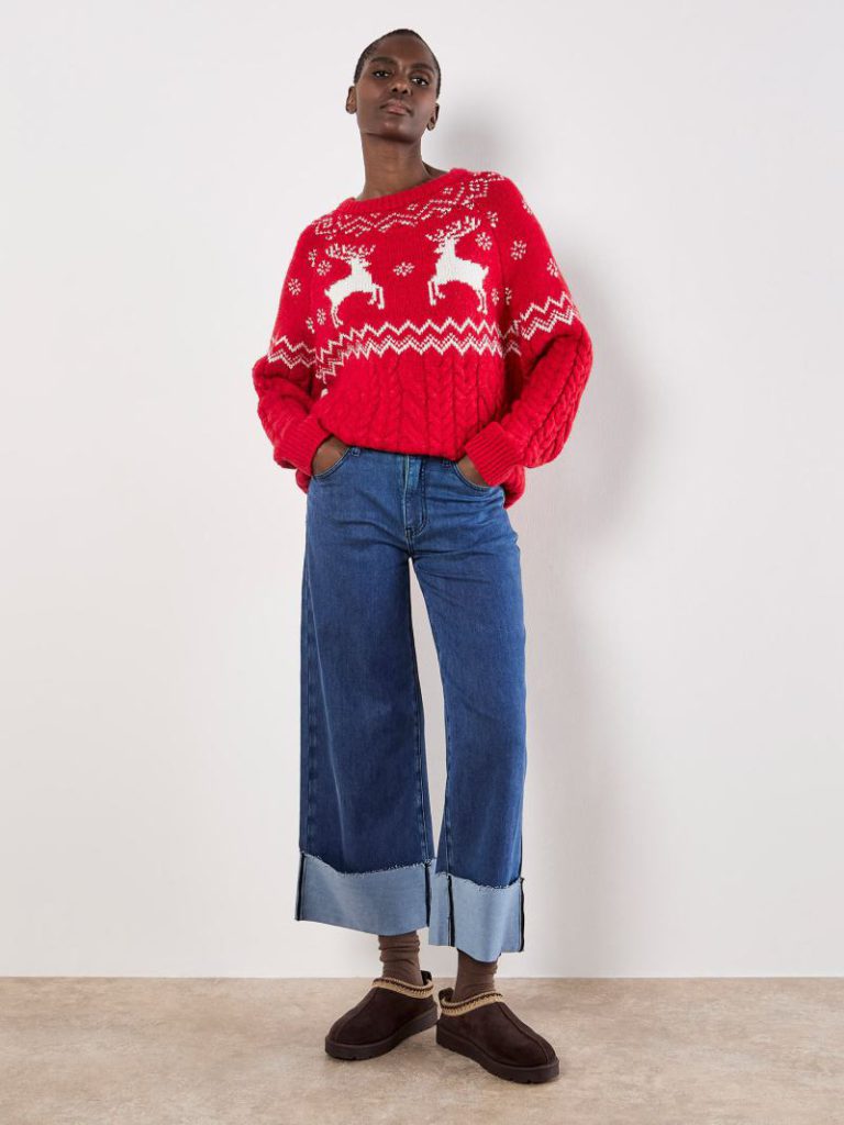 Reindeer Chunky Cable Knit Jumper Christmas jumper from Debenhams