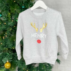 Reindeer Personalised Kids Christmas Sweatshirt from Not On The High Street
