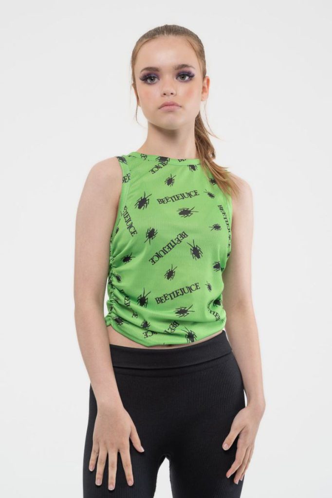 Repeat Logo Ruched Side Christmas Cropped Top from Debenhams
