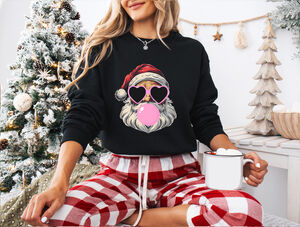 Retro Bubblegum Santa Christmas Sweatshirt from Not On The High Street