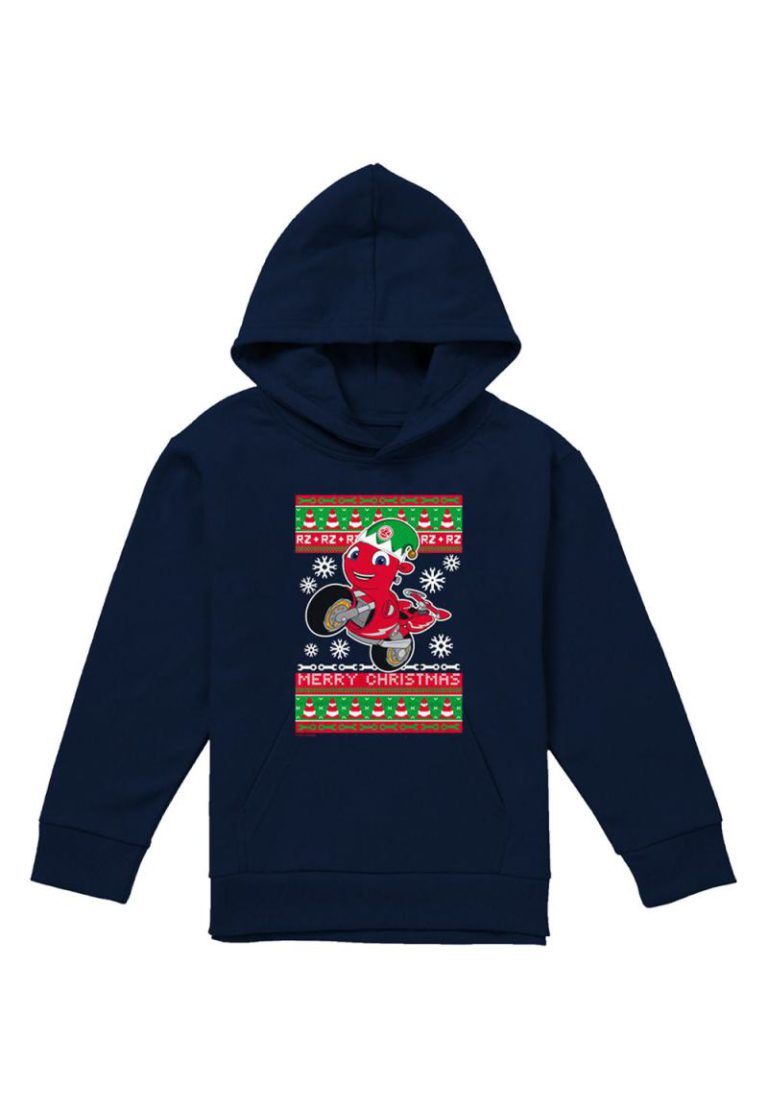 Ricky Zoom Motorbike Christmas Jumper Youth Kids Pull in Over Hoodie, Navy from Debenhams