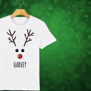 Rudolph The Reindeer Personalised Kids Christmas T Shirt from Not On The High Street