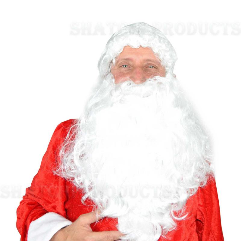 Santa Claus Suit Adult Premium Plush Mens Cosplay Costume Complete Outfit Fancy Dress Father Christmas Party Clothes from Debenhams