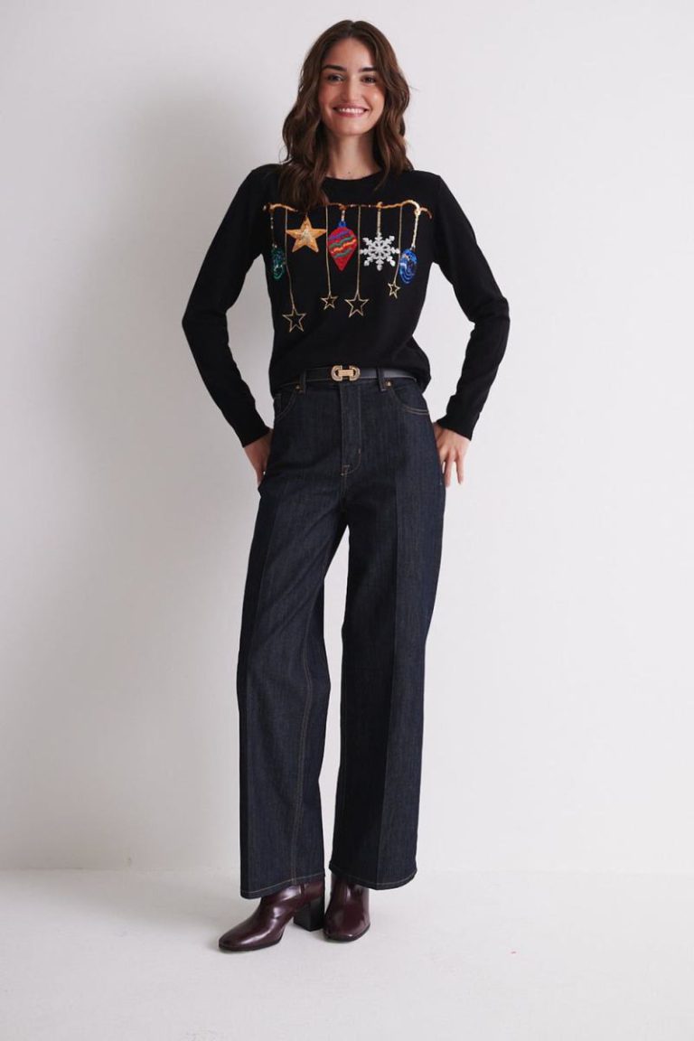 Sequin Bauble Christmas Jumper from Debenhams