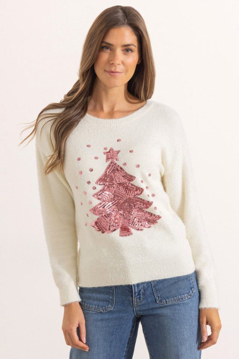 Sequin Tree Christmas Jumper from Debenhams