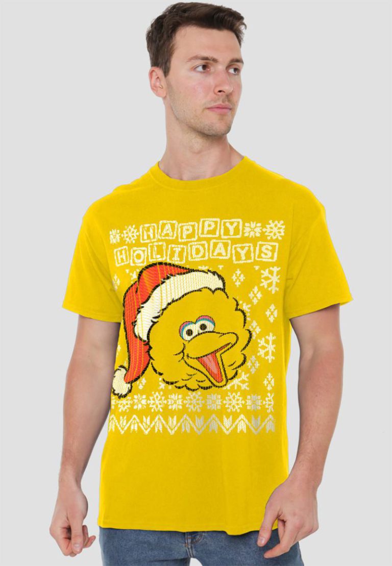 Sesame Street Big Bird Ugly Christmas T Shirt, Yellow from Debenhams