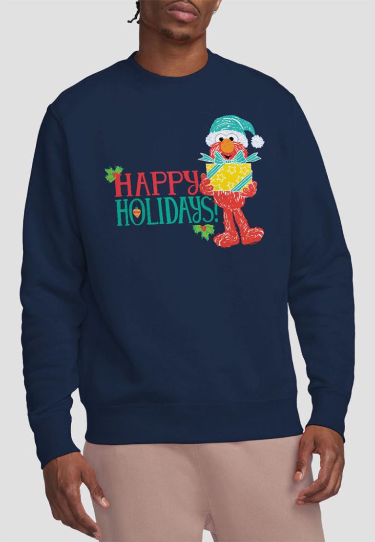 Sesame Street Christmas, Happy Holidays Elmo Sweatshirt, Navy from Debenhams