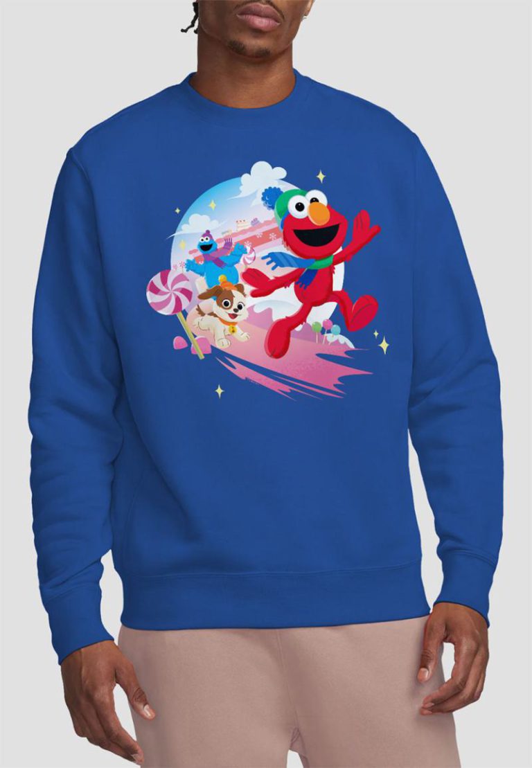 Sesame Street Christmas Holiday Cheer With Elmo, Tango, Cookie Monster Sweatshirt, Royal from Debenhams