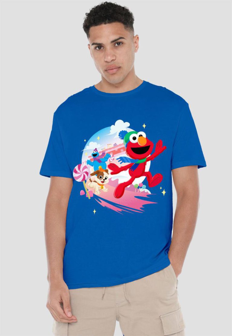 Sesame Street Christmas Holiday Cheer With Elmo, Tango, Cookie Monster T Shirt, Royal from Debenhams