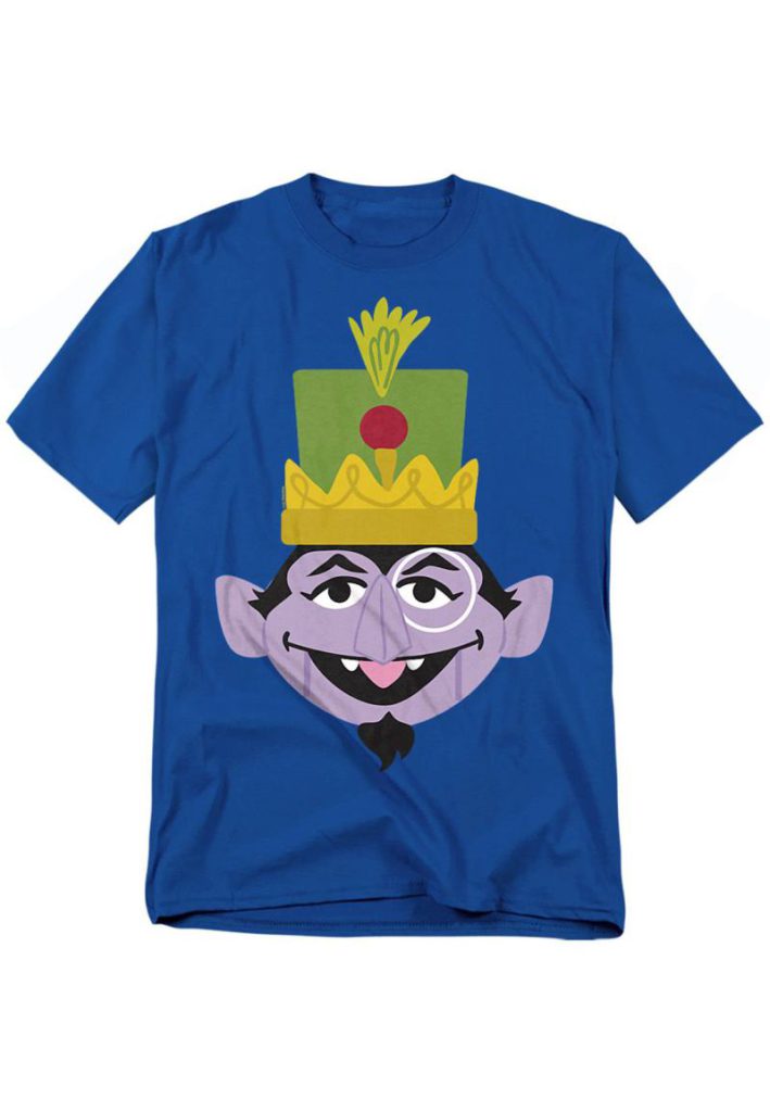 Sesame Street Christmas Nutcracker Count T Shirt, Royal from Debenhams