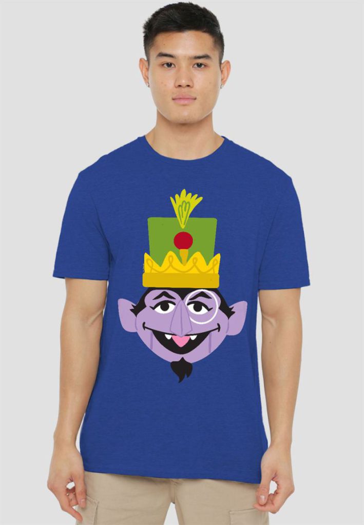 Sesame Street Christmas Nutcracker Count T-Shirt, Royal from Debenhams