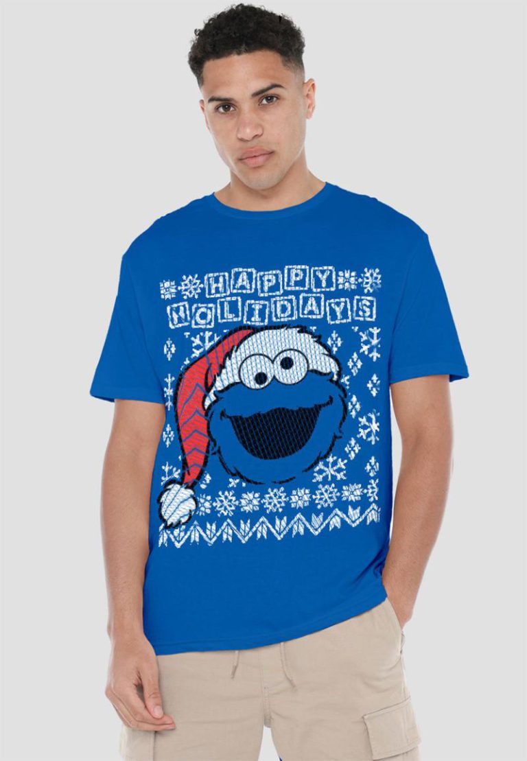 Sesame Street Cookie Monster Ugly Christmas T Shirt, Royal from Debenhams