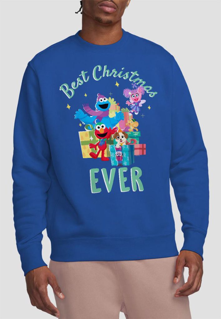 Sesame Street Merry Christmas Elmo, Tango, Abby Cadabby Sweatshirt, Royal from Debenhams