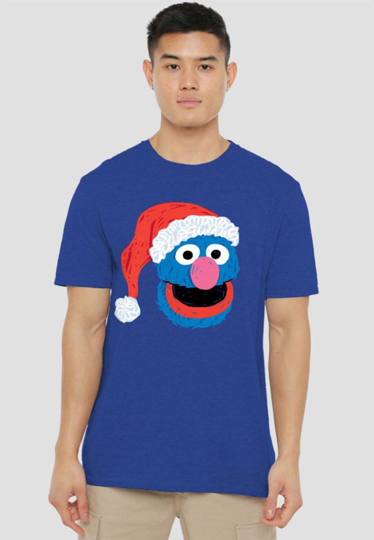 Sesame Street Scribble Christmas Grover T-Shirt, Royal from Debenhams