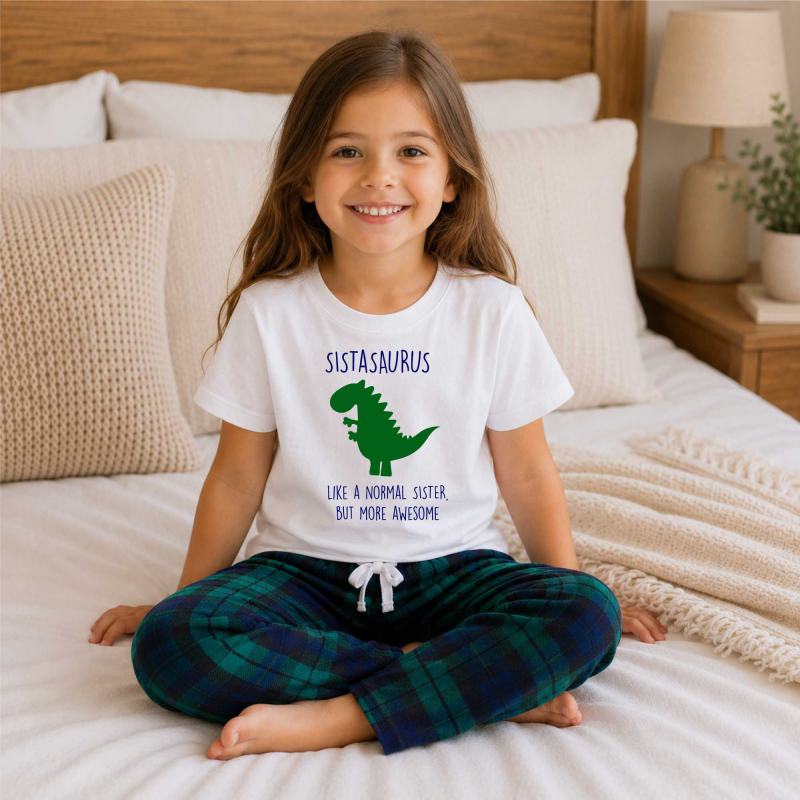 Sister Dinsosaur Pyjamas Children Trouser Bottoms Pyjama Set Christmas from Debenhams