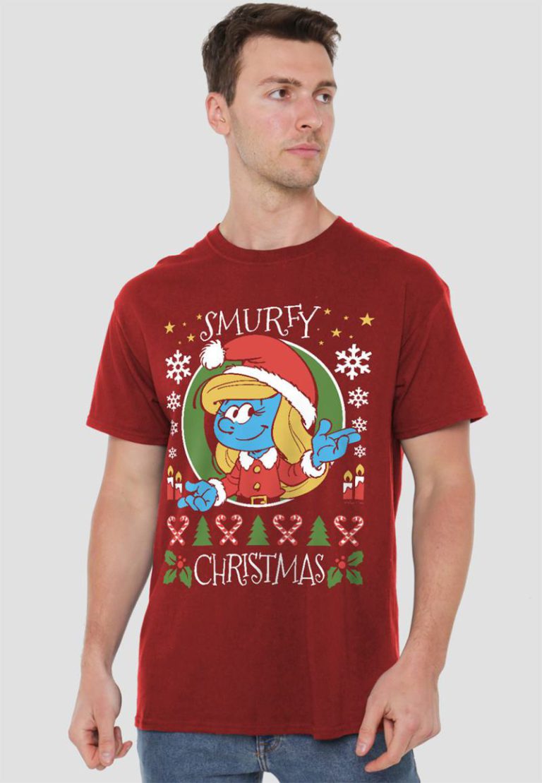 Smurfs Smurfy Christmas With Smurfette T Shirt, Cardinal from Debenhams
