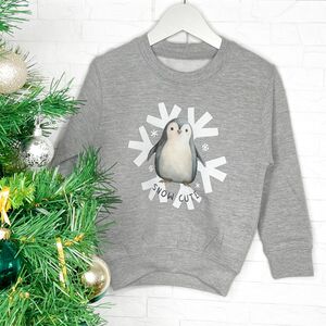 Snow Cute Penguin Kids Christmas Jumper from Not On The High Street