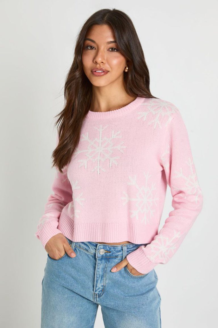 Snowflake Crop Christmas Jumper from Debenhams