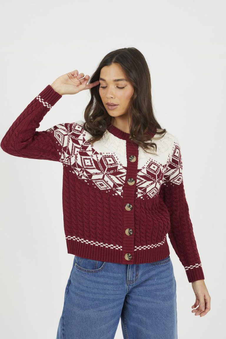 Snowflake Fairisle Christmas Cardigan from Debenhams