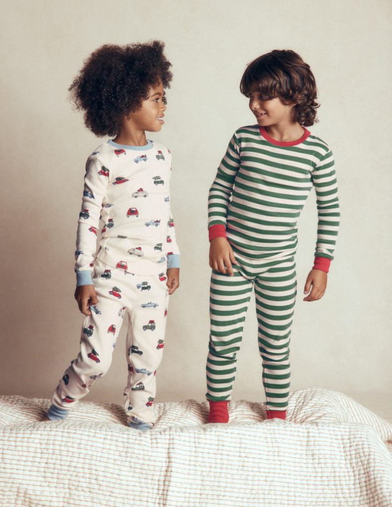 Snug Twin Pack Pyjamas in Festive Cars from Boden