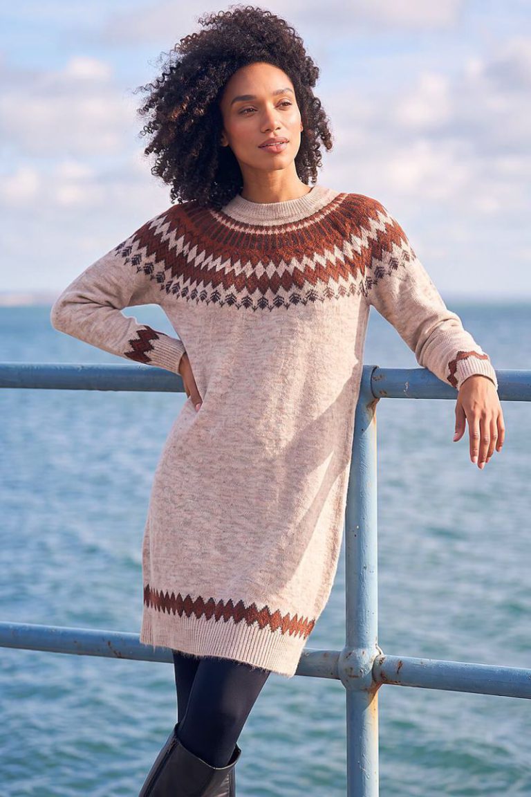 Soft Knit Fairisle Jumper Dress Christmas jumper from Debenhams
